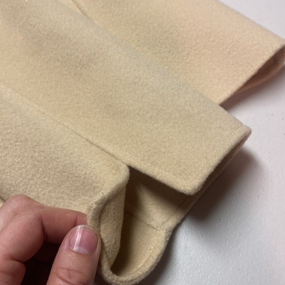 Talbots 100%Wool Open Front Cardigan Blazer Jacket Biege Tan unlined Women’s 8P - Picture 9 of 12